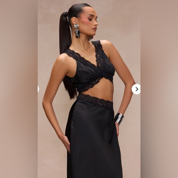 Keep It Cute Satin Skirt Set - Picture 2 of 5